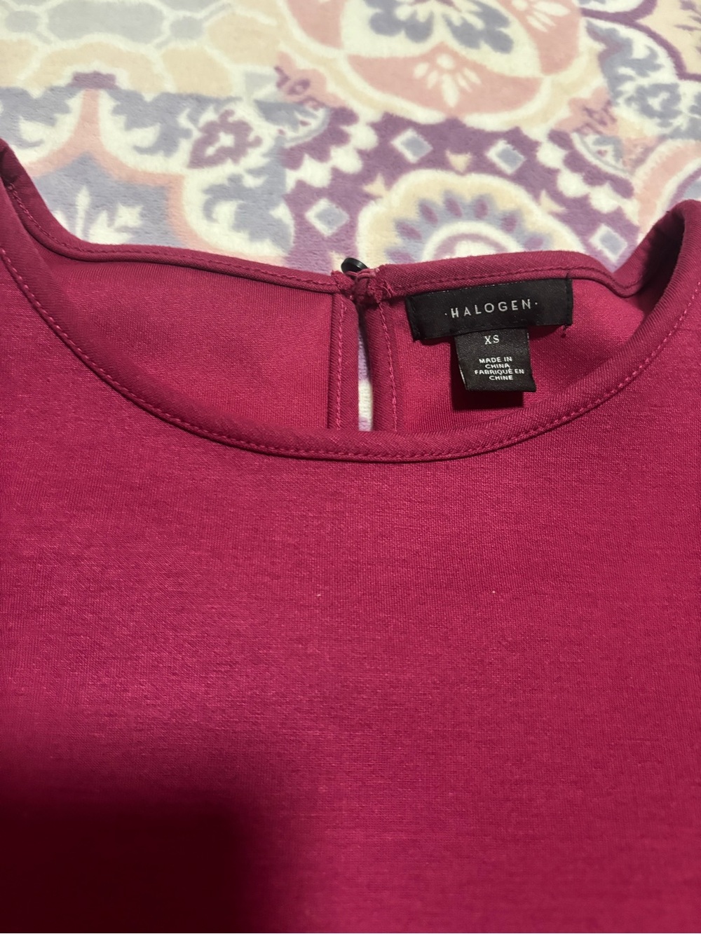 Halogen Ruffle Sleeve Top - Magenta - Picture 2 of 4